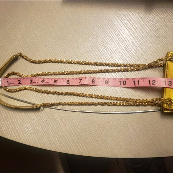 Chanel Gold Patent Leather Interlocking CC Crossbody - Picture 10 of 17